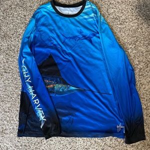 Guy Harvey Men's swordfish Wrap Performance Sun Protection Top